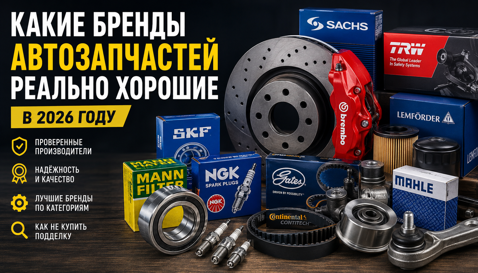 Какие бренды автозапчастей реально хорошие в 2026 году